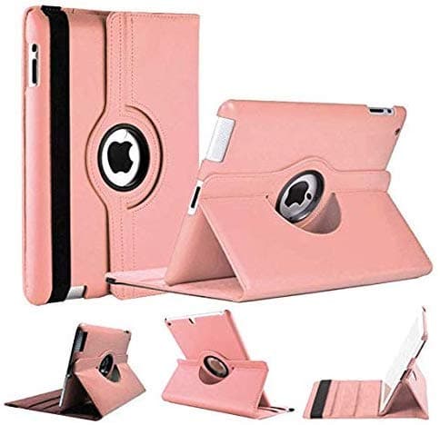 Image of World biz Rotating Case for iPad Mini 5 Mini 4, iPad Mini5 (2019) iPad Mini4 (2015) 360 Degree Rotation Stand Shockproof Protective Cover With Auto Sleep Wake Function (Rose Gold)