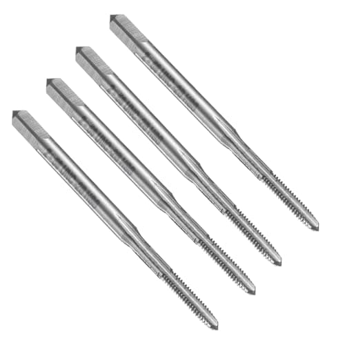 Image of sourcing map 4pcs Straight Flute Thread Tap, 2-56 UNC Screw Threading Tapping Tool Thread Milling Machine Taps, High-Speed Steel 6542 (HSS 6542)