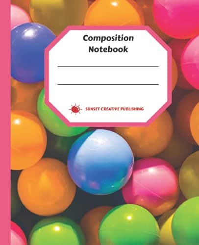 Image of Ball Pit Composition Notebook (7.5 x 9.25), 100 Pages, Wide-Ruled with Project List and Scheduler: For the child in us all who loves bright colors