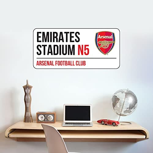 Image of Arsenal FC - Arsenal Street Sign Wall Sticker Decal Art Mural (60cm Width x 30cm Height)