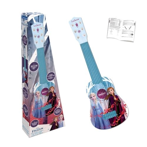 Image of Lexibook, Frozen, My First Guitar for children, 6 nylon strings, 21" long, guide included, blue, K200FZLXB