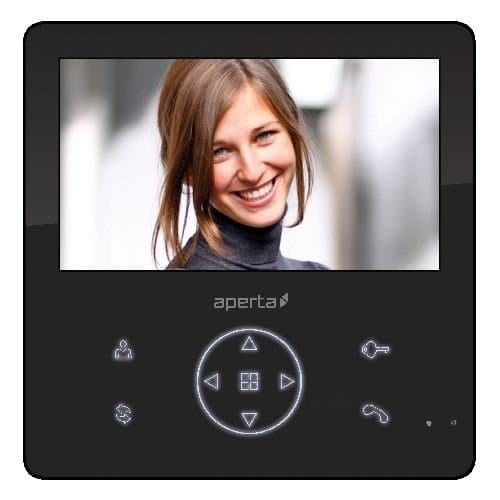 Image of ESP Aperta 7'' Colour Video Door Entry Monitor - Black or white with Record & Play Back Facility (BLACK-APMONBG)