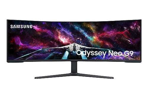 Image of Samsung Odyssey Neo LS57CG952NUXXU G9 Mini LED Gaming Monitor - 57" Curved Dual UHD 4K, 7680x2160p, 240Hz, 1ms, HDMI 2.1, Displayport, USB