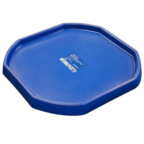 Image of Faithfull Mortar Mixing Spot Board, Builders Tray for Cement, Plaster or Concrete - 980mm x 980mm - Blue