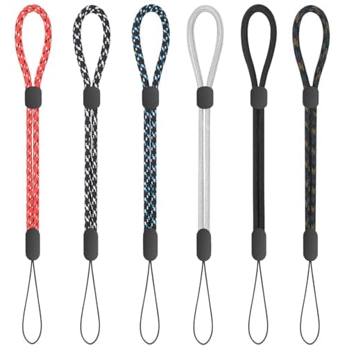 Image of FgofhFu 6PCS Adjustable Wrist Strap Hand Lanyard with Movable Button for Cellphone,Phone,Camera,GoPro, PSP, Flashlight,Keys, Keychains, USB Flash Drives and More Device, Multi-Color