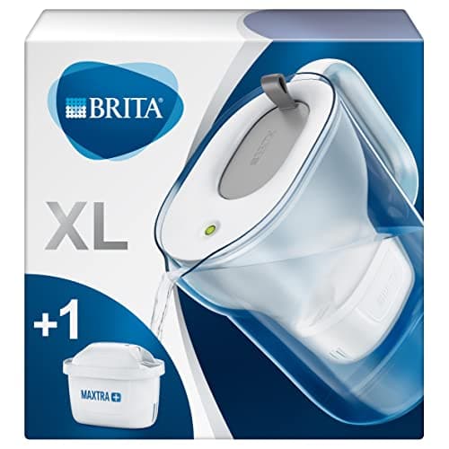 Image of BRITA Style XL water filter jug for reduction of chlorine, limescale and impurities, 3.5L - Grey
