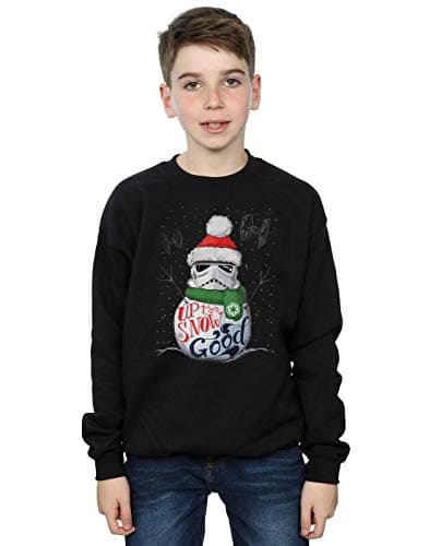Image of Absolute Cult Star Wars Boys Stormtrooper Up To Snow Good Sweatshirt Black 12-13 years