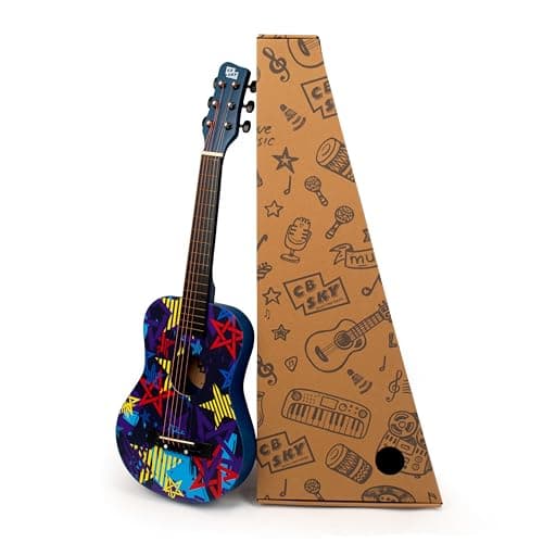 Image of CB SKY 30-inch Junior/Student Acoustic Metal Strings Guitar for Beginner/Kids ages 5-8(Starry)