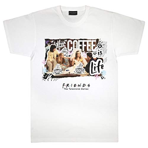 Image of Popgear Friends Coffee Is Life Women's Boyfriend Fit T-Shirt White XL