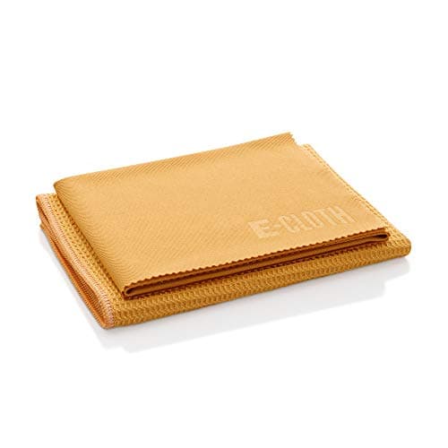 Image of E-Cloth Microfibre Window Cleaner Kit - Glass Cleaning Cloth and Microfibre Towel Cleaning Kit for Windows, Car Windscreen, Mirrors - Orange