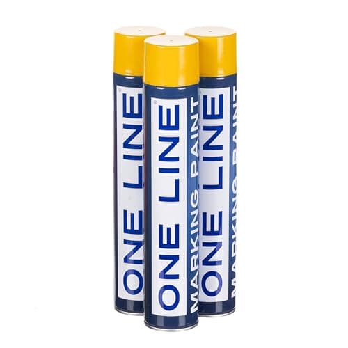 Image of STICK2 Line Marker Spray Paint | Professional Line Marking Paint for Concrete, Grass & Asphalt | Quick-Drying, Durable, High-Visibility Yellow 750ml (Pack of 3)