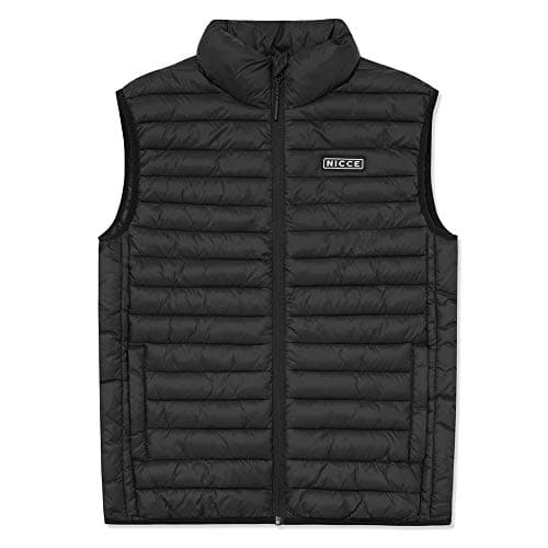 Image of Nicce Maidan Black Quilted Puffer Gilet Small