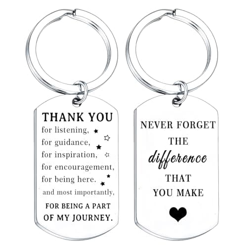 Image of Tihnvk Thank You Keyring For Teacher Employee Appreciation Gifts Coworker Christmas Birthday Gifts Never Forget The Difference You Make Keyring