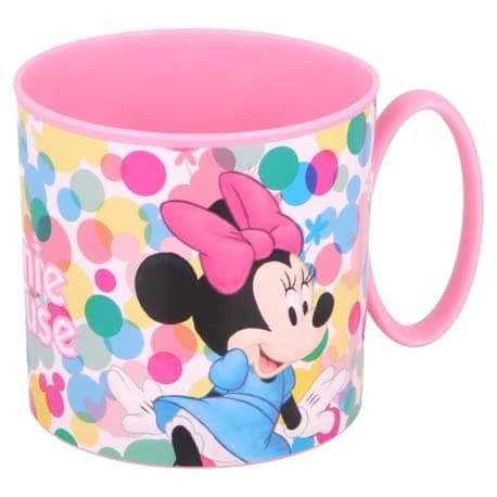 Image of Kids Character Cute Mini Mug 265ML Drinking Re-Usable Plastic Cup Microwave Safe (Minnie Mouse Feel Good)