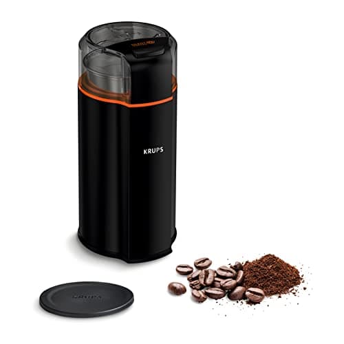 Image of Krups Electric Coffee Grinder, Stainless Steel Blade, Power 175 W, Silent and Versatile Grain Grinder, Dishwasher Safe, Simple Operation, Silent Vortex Black GX332810