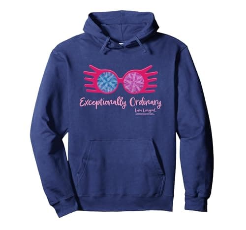 Image of Harry Potter Luna Lovegood Different Quote Pullover Hoodie, Adult Unisex, Navy Blue, Large