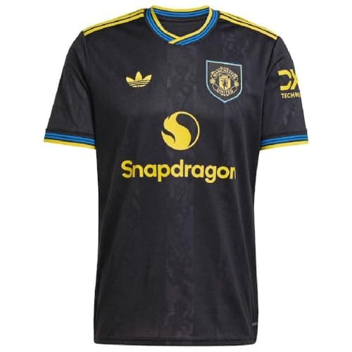 Image of adidas Manchester United Mens Third Football Shirt Jersey 2025-2026 Medium Black