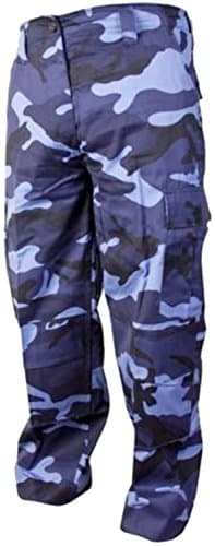 Image of Combat Trousers - Cargo Trousers - Camouflage Trousers - Sizes 30"-40" (30W x Regular (32.5"), Blue/Dark Blue (Night))