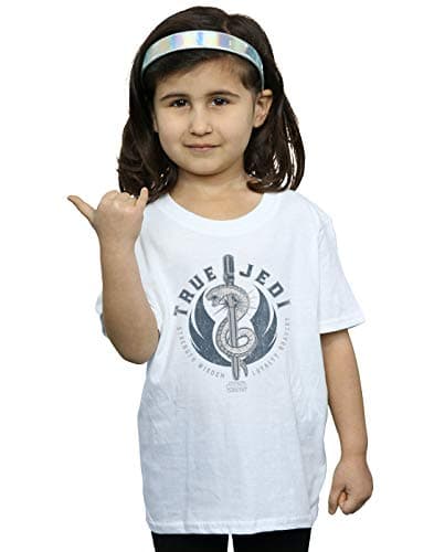 Image of Star Wars The Rise of Skywalker True Jedi Blue Girls T-Shirt White 7-8 Years