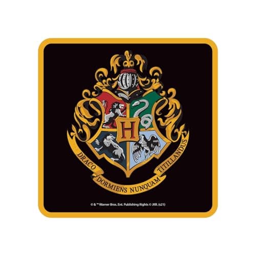 Image of Half Moon Bay | Harry Potter | Hogwarts | Hogwarts Crest Drinks Coaster | Official Merchandise | Small Gift