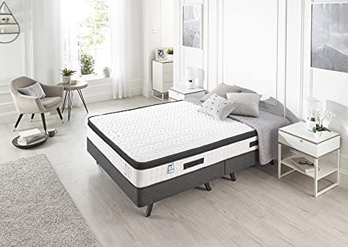 Image of Bed Centre Airflow Hybrid Sprung Mattress Small Double Size, 23cm with Innovative Wave Memory Foam, Soft Knitted Fabric Designed for the Ultimate Sleep Breathable (190x120cm)