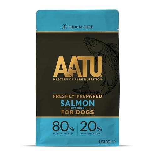 Image of AATU 80/20 Complete Dry Dog Food, Salmon 1.5kg - Dry Food Alternative to Raw Feeding, High Protein. No Nasties, No Fillers. (Packaging may vary).