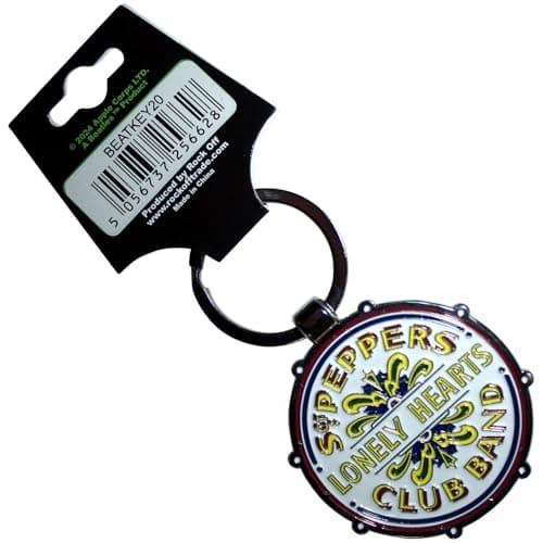 Image of Rock Off officially licensed products The Beatles Drop T Sgt Pepper Drum Double-Sided Keychain One Size
