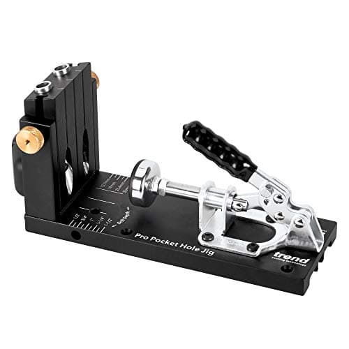 Image of Trend Pocket Hole Jig Pro Kit with Pocket Hole Jig, Support Rods & End Stops, Face Clamp, HSS Drill Bit & Depth Collar, Square Drive Bits, 100 Screws & Storage Case, PH/JIG/AK , 12.7-38mm