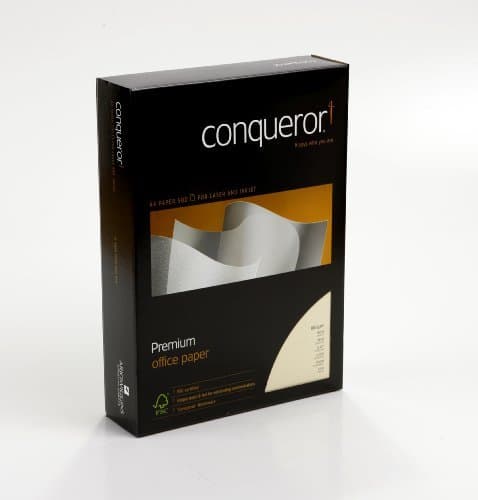 Image of Conqueror A4 Premium Paper 100gsm - Size: A4 - Colour: Oyster - Finish: Wove Watermark - Amount: 500 Sheets