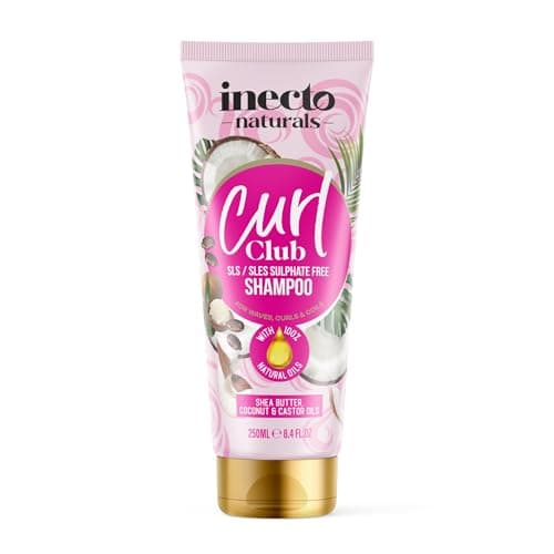 Image of INECTO Naturals, Curl-Defining Shampoo 250ml, Vegan & Cruelty Free, Frizz Styling, Curl Control for Curly or Wavy Hair, 100% Natural