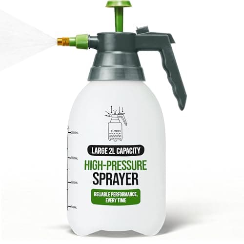 Image of G4GADGET 2L Pressure Sprayer Pump Spray Bottle with Adjustable Brass Nozzle – Heavy Duty Garden Sprayer for Weed Killer, Fertilisers, Plants & Cleaning – Pump Action Water Spray Bottle