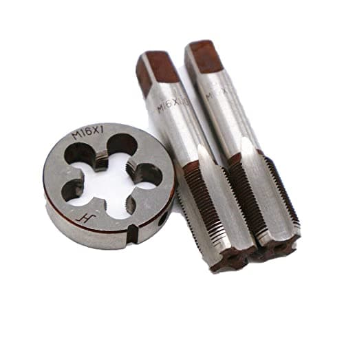 Image of Mactoom 16mm x 1 HSS Metric Tap and Die Set Right Hand Thread,Tapping DIY Tool 3pcs (M16 x 1mm)