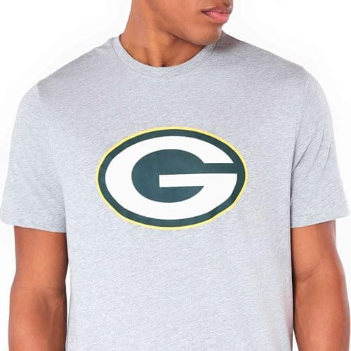 Image of New Era Green Bay Packers NFL Team Logo Grey T-Shirt