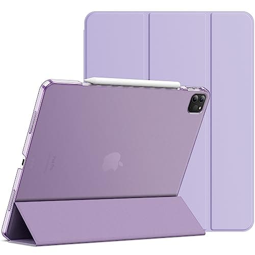 Image of JETech Case for iPad Pro 12.9-Inch (6th/5th Generation, 2022/2021 Model), Slim Stand Hard Back Shell Smart Cover with Auto Wake/Sleep (Light Purple)
