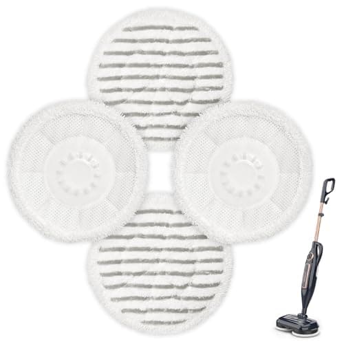 Image of Jikefa 4PCS Steam Mop Pads Compatible with Shark S6002UK, S7201UK – Reusable Microfiber Replacement Pads for Shark Steam Mop & Shark Steam and Scrub Mop, All-in-One Cleaning Pads for Sealed Hard Floor