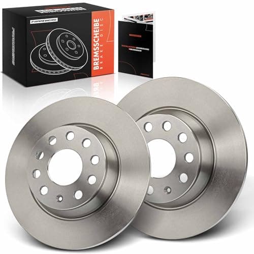 Image of Frankberg Brake Disc Set incl. 2x Discs Rear Solid Ø282mm Compatible with Golf VI 5K1 Golf V 1K1 Golf Plus 521 5M1 Replace# 5Q0615601Q, 5Q0615601G