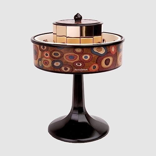Image of Hemisferium Mini Praxinoscope Vienne Brun Black Base, Fully Functional Handcrafted Animation Device, 14.2cm x 19.5cm, Beautiful Zoetrope Replica