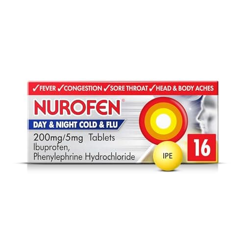 Image of Nurofen Day & Night Cold & Flu Relief 200mg/5mg Tablets Ibuprofen, Pack Of 16