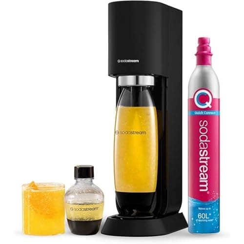 Image of SodaStream MIX™, Sparkling Drink maker & Soda Maker, Carbonates Any Drink, With 1L Dishwasher Safe Carbonating Bottle and 1 CO2 Cylinder/Carbonator, Makes Up To 60L* Drinks, Black