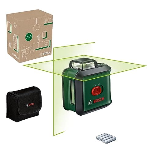 Image of Bosch Cross line Laser UniversalLevel 360 (Vertical + Horizontal Laser Lines incl. 360° for Alignment Throughout the Entire Room, in E-Commerce Cardboard Box)