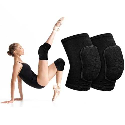 Image of flintronic Volleyball Dance Knee Pads, Thick Sponge Work Knee Pads, Highly Elasticated Knee Pad, Anti-Slip Collision Avoidance Knee Pad for Volleyballs, Handball, Dance(M)