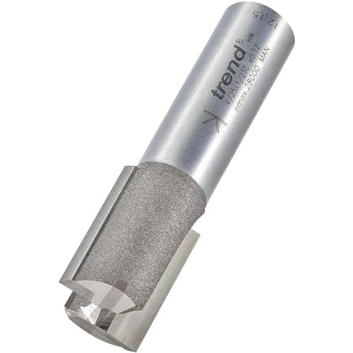 Image of Trend Professional Straight Two Flute Router Cutter, 1/2 Inch Shank, 17mm Cut Diameter & 25mm Cut Length, Tungsten Carbide Tipped, 4/25X1/2TC