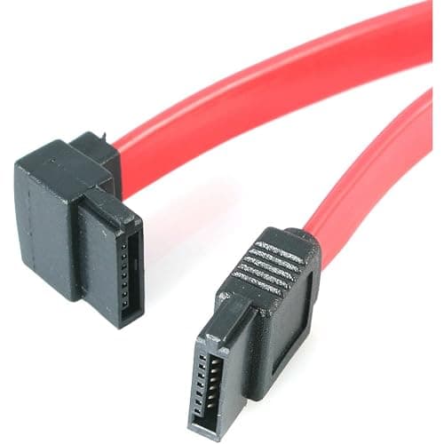 Image of StarTech.com 30cm Left Angled SATA Extension Cable - Red
