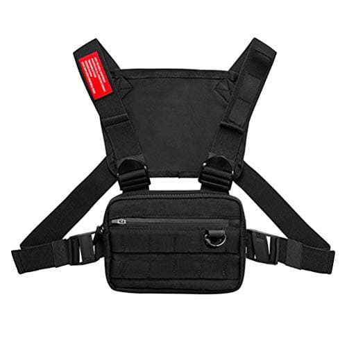 Image of Fashion Chest Bags,Tracffy Shoulder Bag Front Pack Chest Rig Crossbody Bags Backpack, Outdoor Streetwear Strap Vest Chest BagsSport Chest Pocket Bag