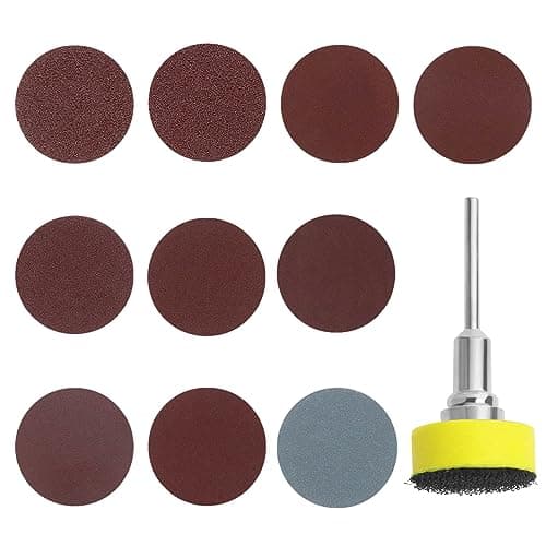 Image of Be In Your Mind 200PCS Sanding Disc 1 Inch 25mm Hook and Loop Sandpaper with 1/8 Inch Shank Backing Pad for Polishing Metal Wood 80/100/180/240/600/800/1000/1200/2000/3000 Grit