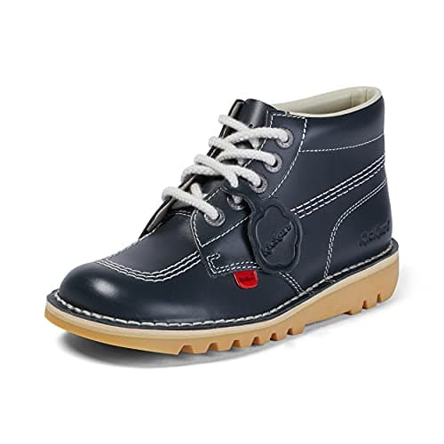 Image of Kickers Youth Unisex Kick Hi Classic Ankle Boots | Extra Comfortable | Added Durability | Premium Quality, Navy, 5 UK