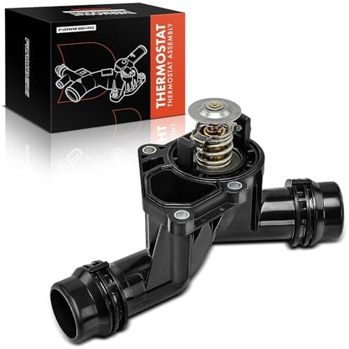 Image of Frankberg Engine Coolant thermostat Housing with Gasket Compatible with 3 Series E46 318 320 2.0L 1998-2005 5 Series E39 520-530 2.0L-3.0L 1995-2003 Replace# 11530398877