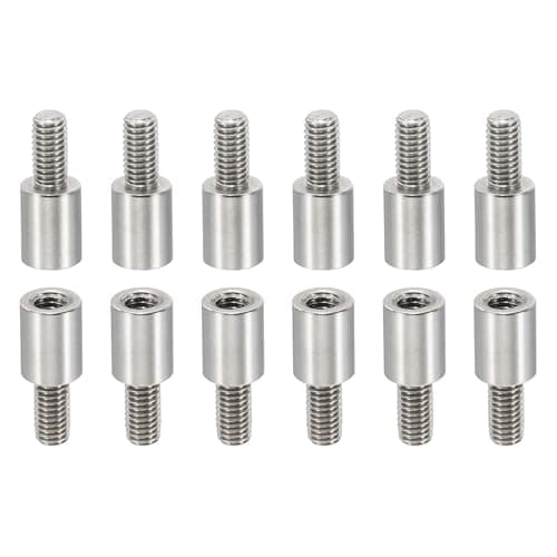 Image of PATIKIL 12pcs M3 Standoffs, M3 8+6mm Spacer Standoffs Steel Threaded Standoffs Screws Kit 3mm ID 5mm OD Metric Male Female Thread Adapters for Circuit Board PCB RC Drones Motherboard