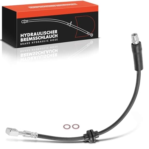 Image of Frankberg 1x Brake Hose Brake Hydraulic Hose Front Axle Left Right Compatible with Insignia A G09 1.4L-2.8L 2008-2017 9-5 YS3G 1.6L-2.8L 2010-2012 Replace# 20912237