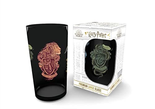 Image of GB eye Harry Potter Animals Crest 400ml Glass